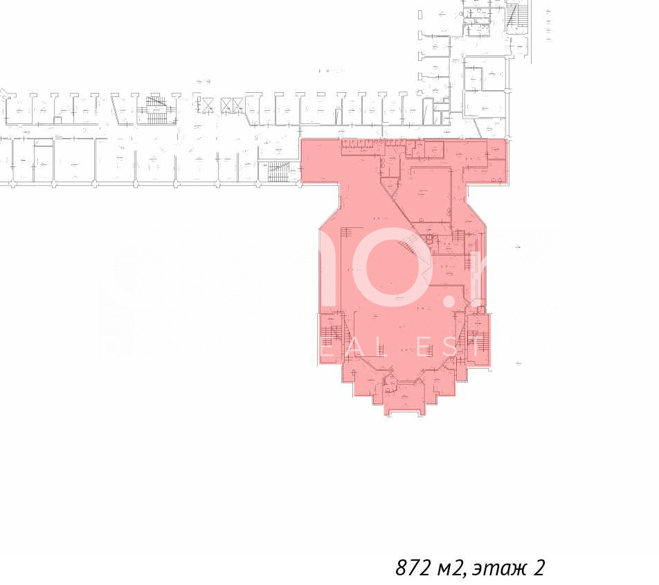 Планировка офиса 1376.1 м², 2 этаж, Административно-складской комплекс «К-2»